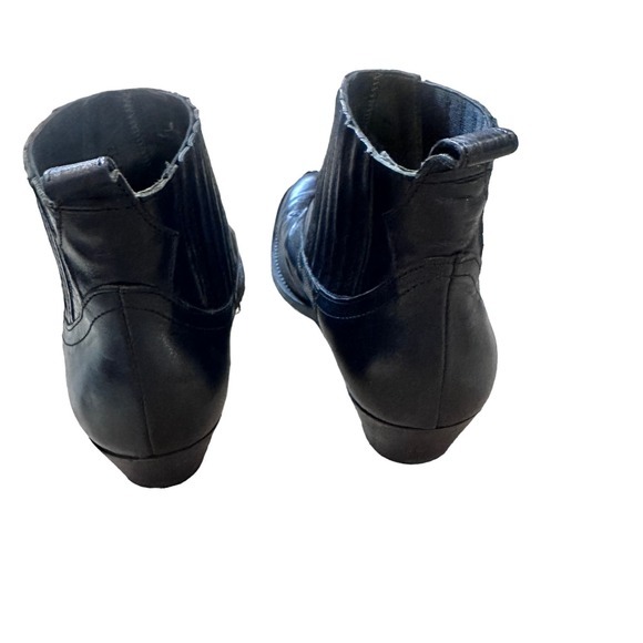 Downeaster Alexa x Free People black‎ leather western Booties size 37 - Picture 3 of 11
